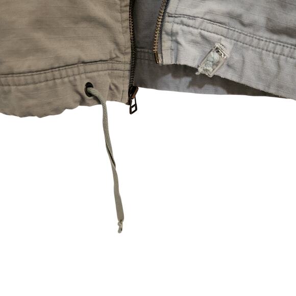 White Sierra Greige Hooded Full Zip Outdoors Casual Cotton Parka Jacket Medium - Picture 8 of 8